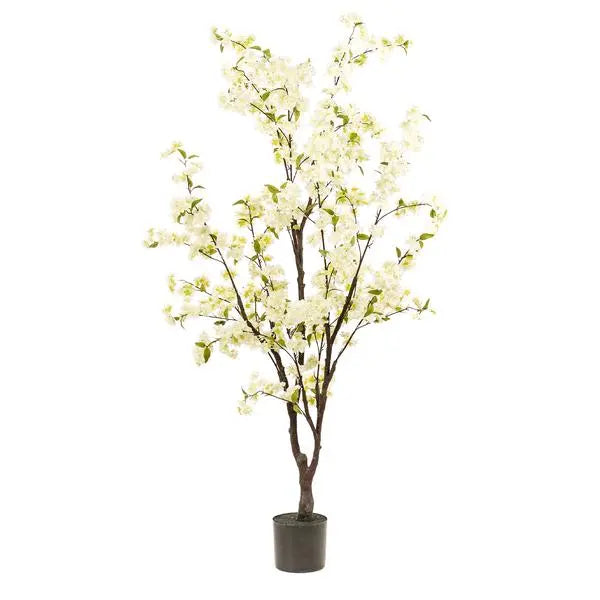 Kunstplant - Prunus - Kersenbloesem - Wit - 175cm  BotanicBridge