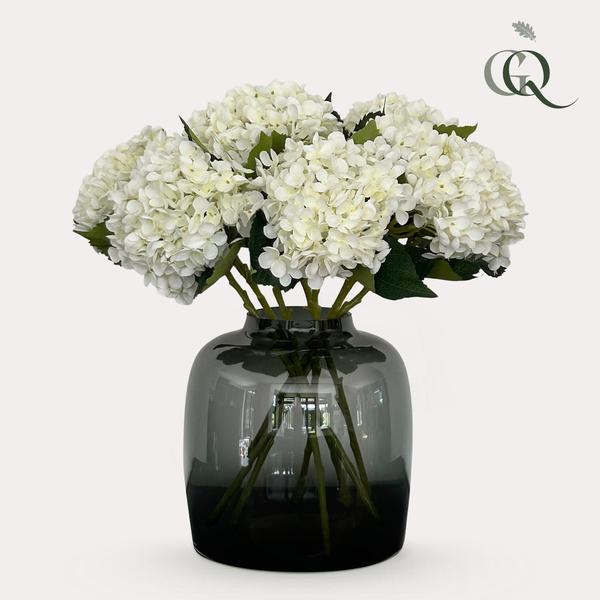 Kunstbloemen Solo - White - Hydrangea Flower - x 8 - 52 cm  BotanicBridge