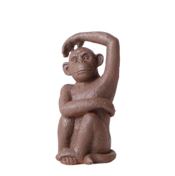 Kolibri Home | Ornament - Decoratie beeld Sitting Monkey - Brown  BotanicBridge