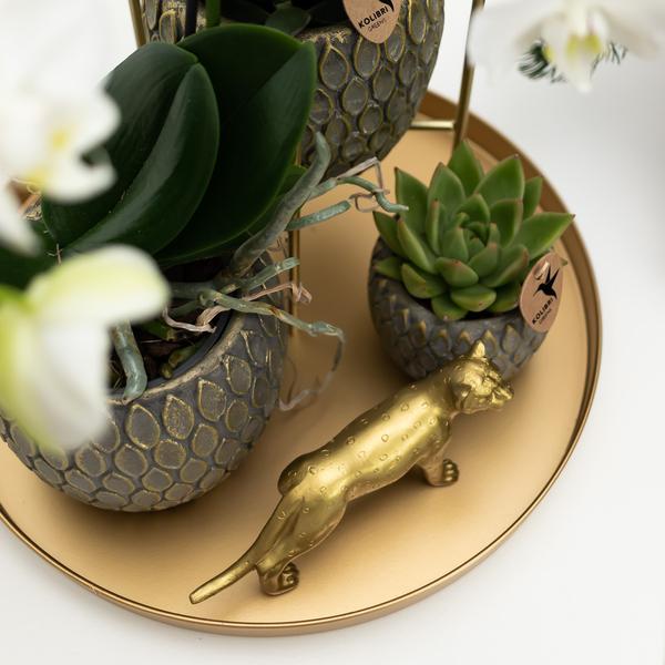 Kolibri Home | Ornament - Gouden decoratie Jaguar  BotanicBridge