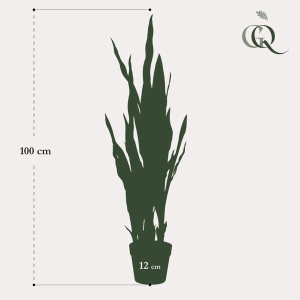 Kunstplant - Sanseveria black coral - Vrouwentong - 97 cm  BotanicBridge