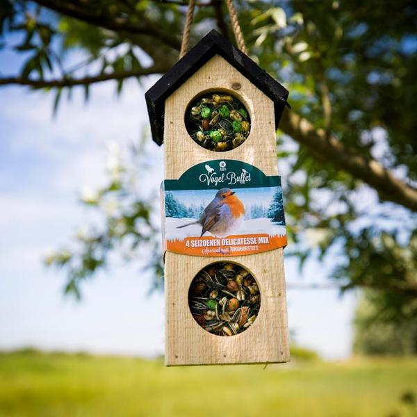 Bird-Buffet | Chalet feeder vogelhuisje | 500 gram - Roodborstjes  BotanicBridge