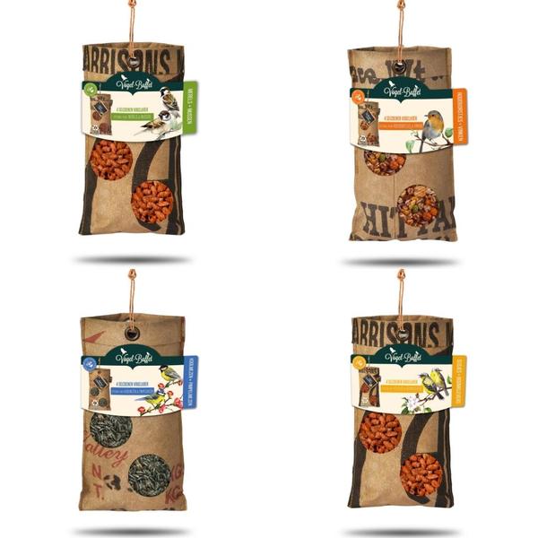 Bird Buffet | Vogelvoer ECO Zakje Mix Set van 4 | 4x 300gr  BotanicBridge