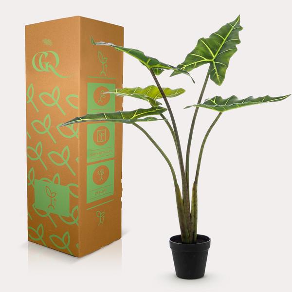 Kunstplant - Alocasia Frydek - Olifantsoor - 80 cm  BotanicBridge