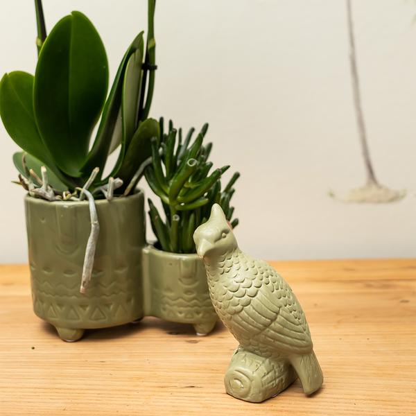 Kolibri Home | Ornament - Decoratie beeld Cockatoo - Green  BotanicBridge