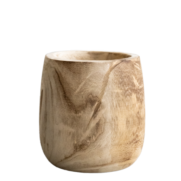 Pot - Hout lichtbruin - Pia pot - M - H25 W23  BotanicBridge