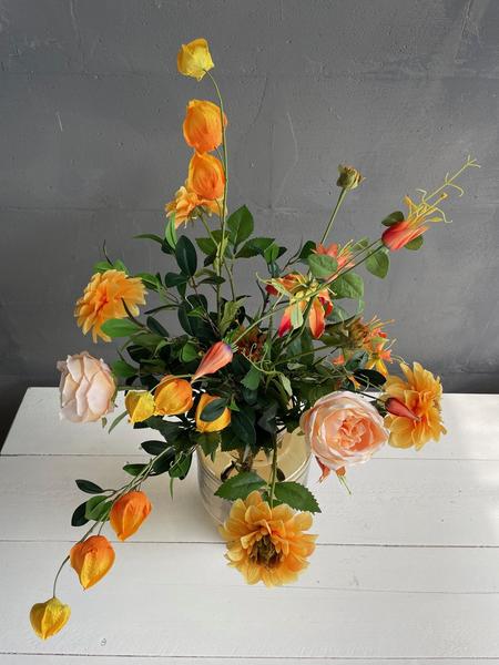 Kunstbloemen - Boeket L - Pretty Orange - 80cm  BotanicBridge