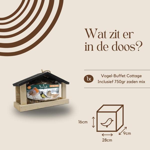 Bird-Buffet | XL Cottage inclusief 750gram zadenmix  BotanicBridge