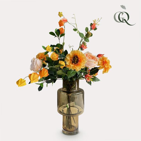 Kunstbloemen - Boeket L - Pretty Orange - 80cm  BotanicBridge