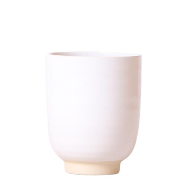 Kolibri Home | Glazed bloempot - Witte keramieken sierpot met glans - Ø9cm  BotanicBridge