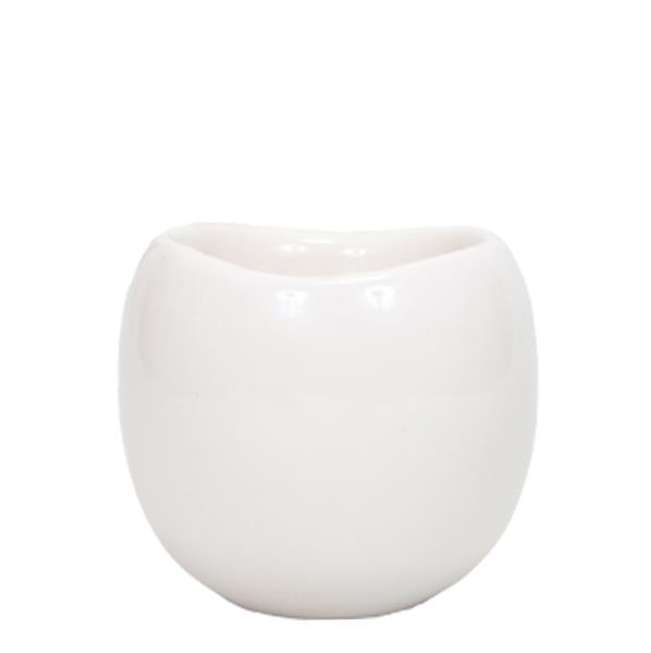 Kolibri Home | Bowl bloempot - Witte keramieken sierpot - potmaat Ø9cm  BotanicBridge