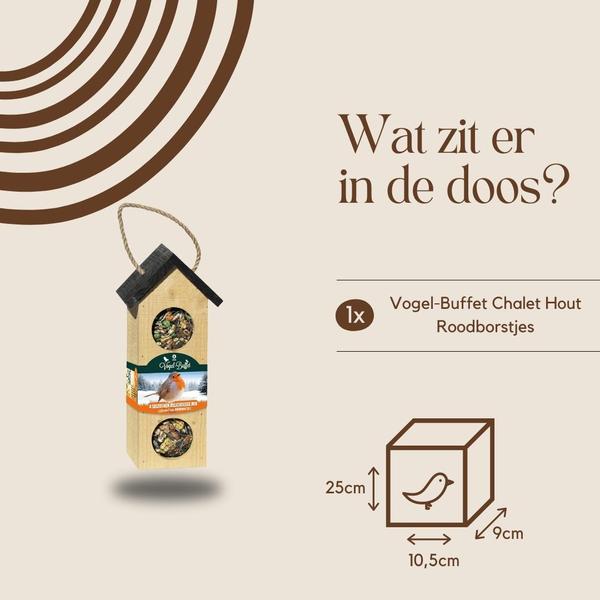 Bird-Buffet | Chalet feeder vogelhuisje | 500 gram - Roodborstjes  BotanicBridge