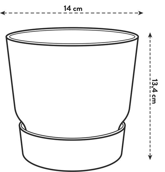 Pot elho Greenville Round wit - D14 x H13  BotanicBridge