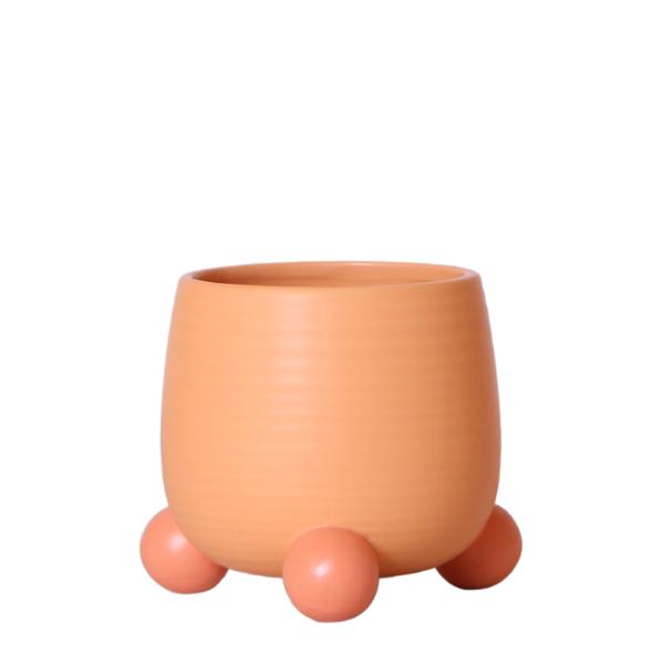 Kolibri Home | Rolling peach bloempot - Peach kleurige keramieken sierpot - Ø9cm  BotanicBridge